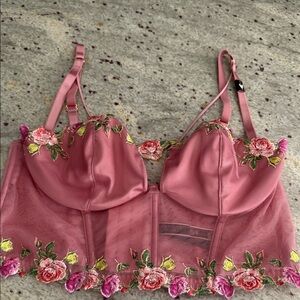 Victoria's Secret Pink Floral Lace Bra